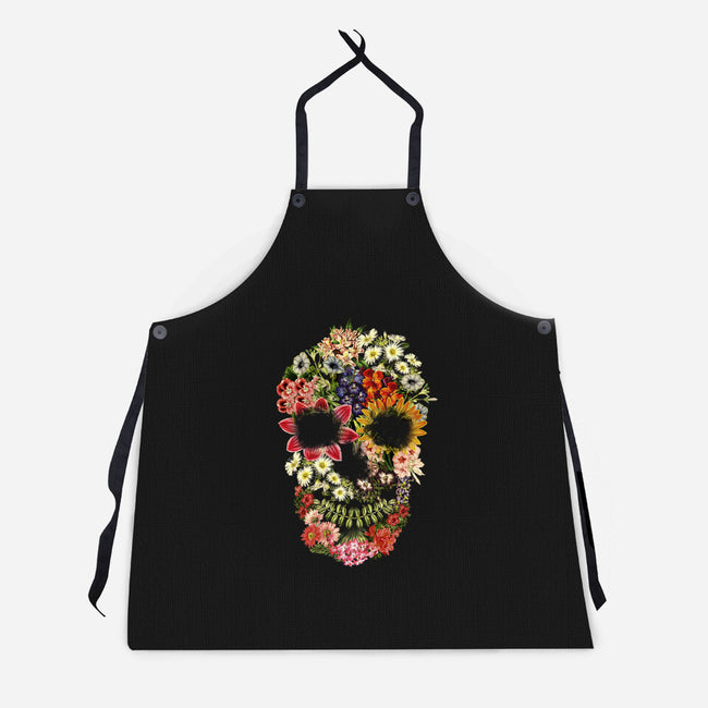 Floral Skull Vintage-unisex kitchen apron-tobefonseca