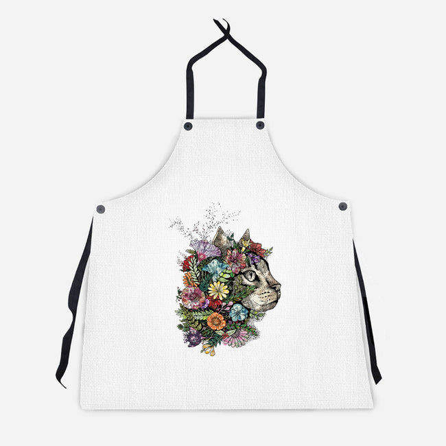 Flower Cat-unisex kitchen apron-scarletknightco
