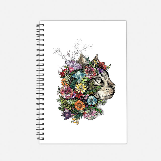 Flower Cat-none dot grid notebook-scarletknightco