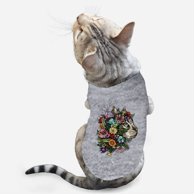 Flower Cat-cat basic pet tank-scarletknightco