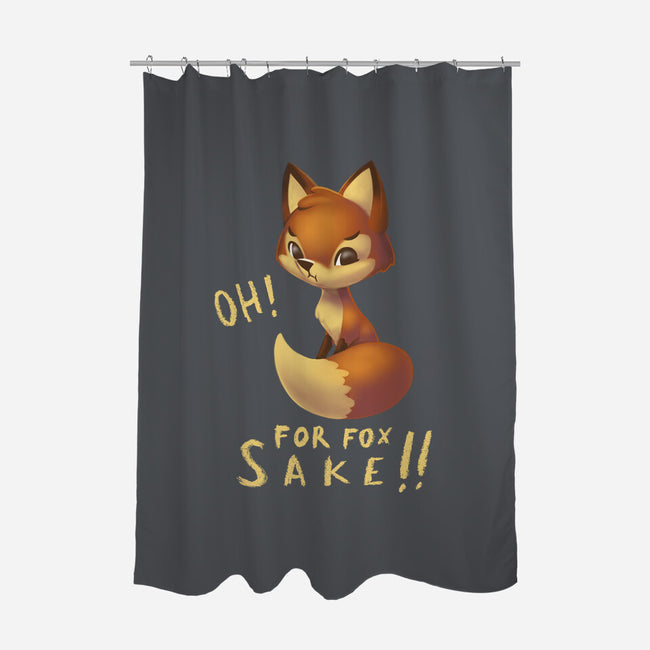 For Fox Sake!-none polyester shower curtain-BlancaVidal