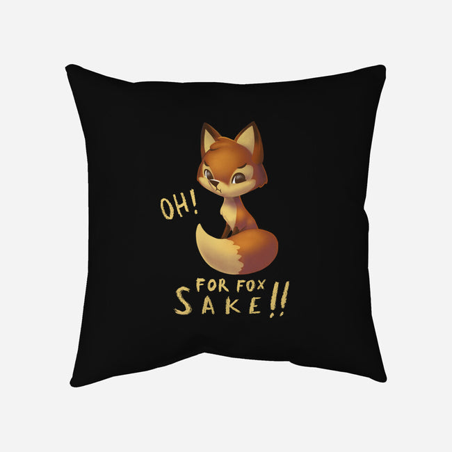 For Fox Sake!-none removable cover w insert throw pillow-BlancaVidal