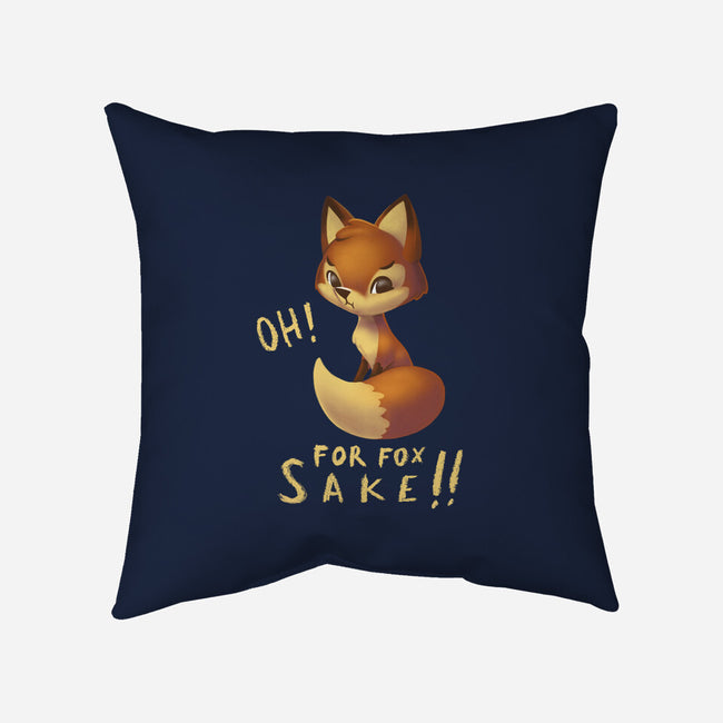 For Fox Sake!-none removable cover w insert throw pillow-BlancaVidal
