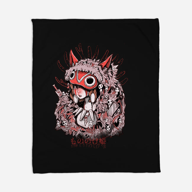 Forest Princess Warrior-none fleece blanket-Ewel