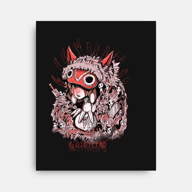 Forest Princess Warrior-none stretched canvas-Ewel