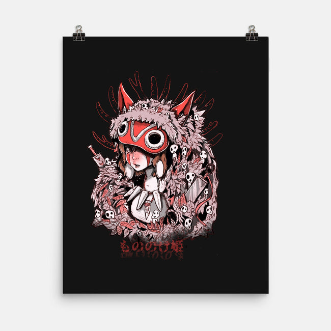 Forest Princess Warrior-none matte poster-Ewel