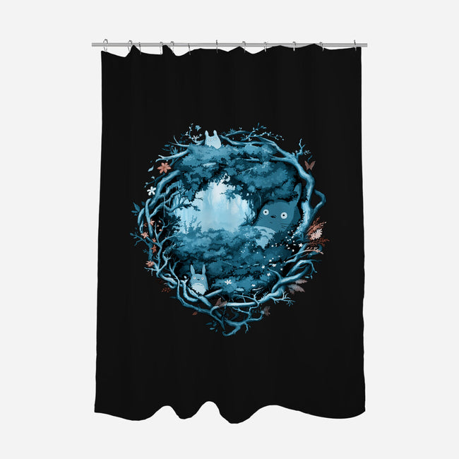 Forest Spirits-none polyester shower curtain-Crumblin' Cookie