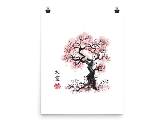 Forest Spirits Sumi-e
