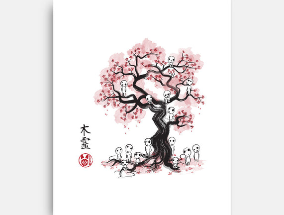 Forest Spirits Sumi-e
