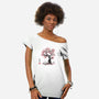 Forest Spirits Sumi-e-womens off shoulder tee-DrMonekers