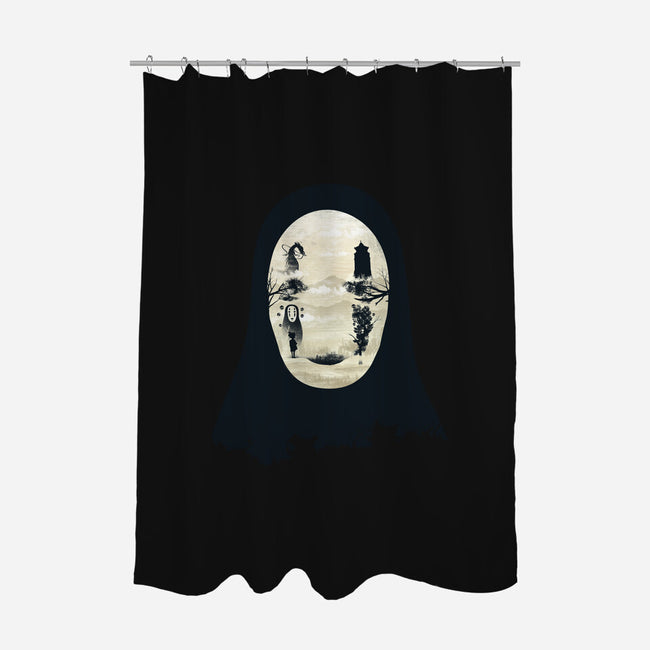 Forest Without a Face-none polyester shower curtain-dandingeroz