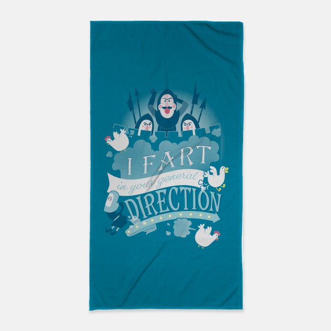 French Taunting-none beach towel-queenmob