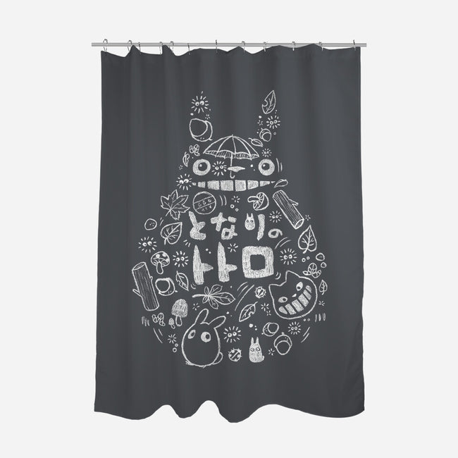 Friends of the Forest-none polyester shower curtain-BlancaVidal