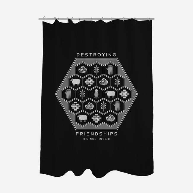 Friendship Destroyer-none polyester shower curtain-Kat_Haynes