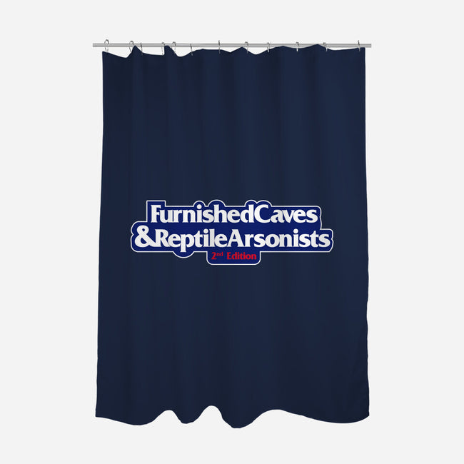 Furnished Caves & Reptile Arsonists-none polyester shower curtain-Azafran