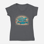Future Supper-womens v-neck tee-trheewood
