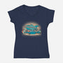 Future Supper-womens v-neck tee-trheewood