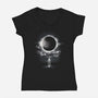 Eclipse-womens v-neck tee-dandingeroz