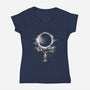 Eclipse-womens v-neck tee-dandingeroz