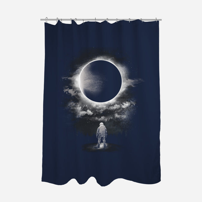 Eclipse-none polyester shower curtain-dandingeroz