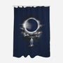 Eclipse-none polyester shower curtain-dandingeroz