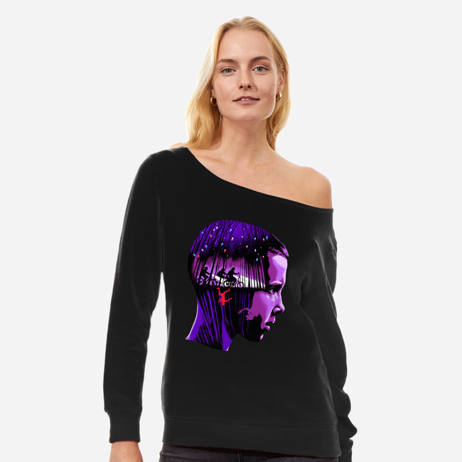 Eleven-womens off shoulder sweatshirt-zerobriant