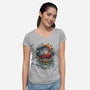 Enlightened Neighbor-womens v-neck tee-Bamboota