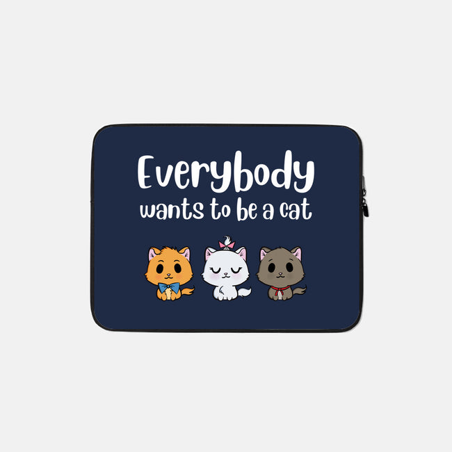 Everybody Wants to be A Cat-none zippered laptop sleeve-kosmicsatellite