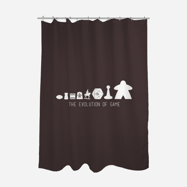 Evolution of Game-none polyester shower curtain-CupidsArt