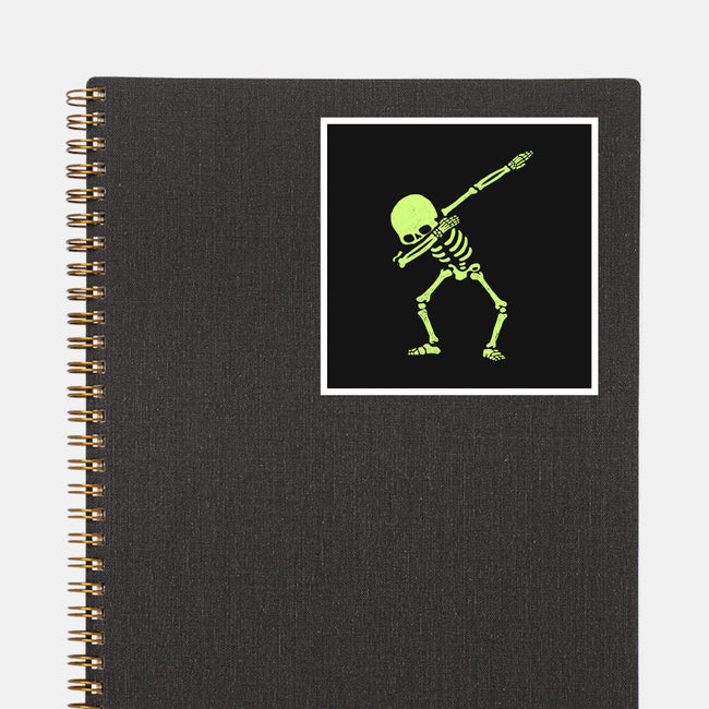 Dabbing Skeleton-none glossy sticker-vomaria