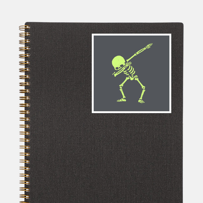 Dabbing Skeleton-none glossy sticker-vomaria