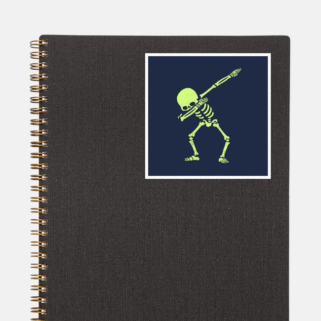 Dabbing Skeleton-none glossy sticker-vomaria