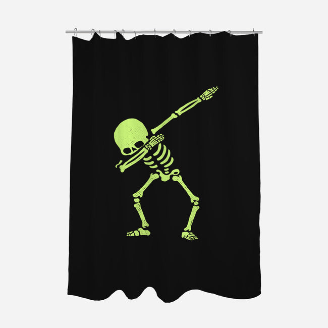 Dabbing Skeleton-none polyester shower curtain-vomaria