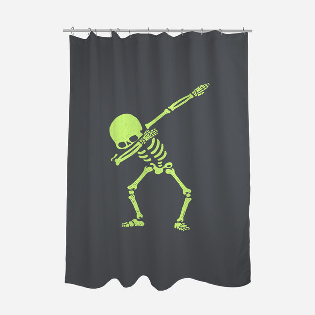 Dabbing Skeleton-none polyester shower curtain-vomaria