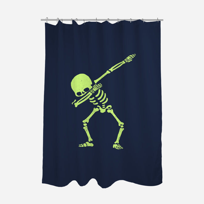 Dabbing Skeleton-none polyester shower curtain-vomaria