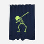 Dabbing Skeleton-none polyester shower curtain-vomaria