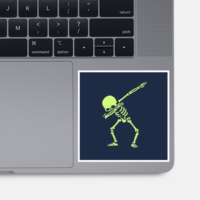 Dabbing Skeleton-none glossy sticker-vomaria