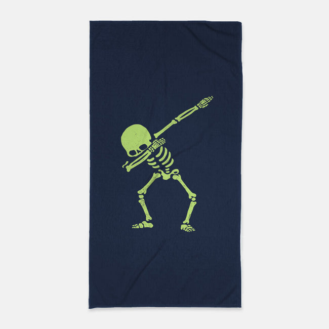 Dabbing Skeleton-none beach towel-vomaria