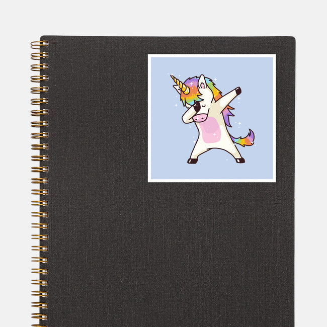 Dabbing Unicorn-none glossy sticker-vomaria