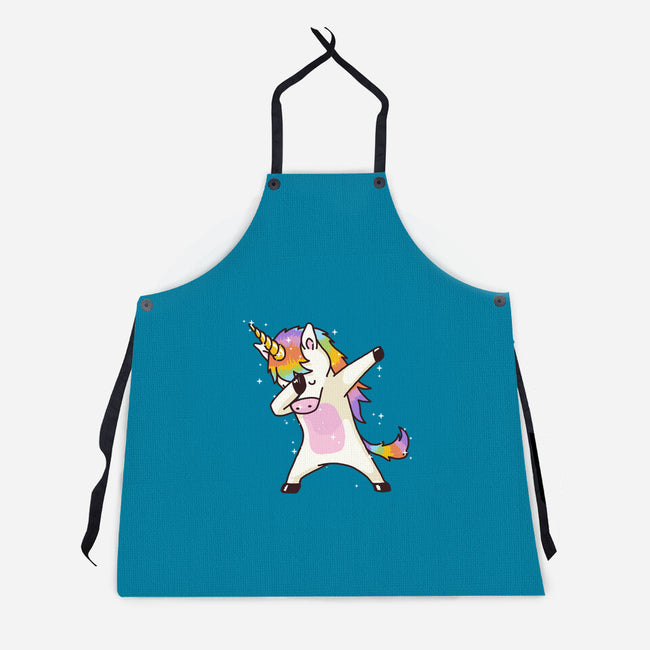 Dabbing Unicorn-unisex kitchen apron-vomaria