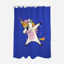 Dabbing Unicorn-none polyester shower curtain-vomaria