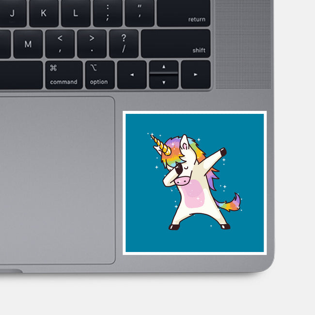 Dabbing Unicorn-none glossy sticker-vomaria