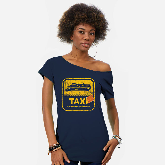 Dallas Taxi-womens off shoulder tee-dann matthews