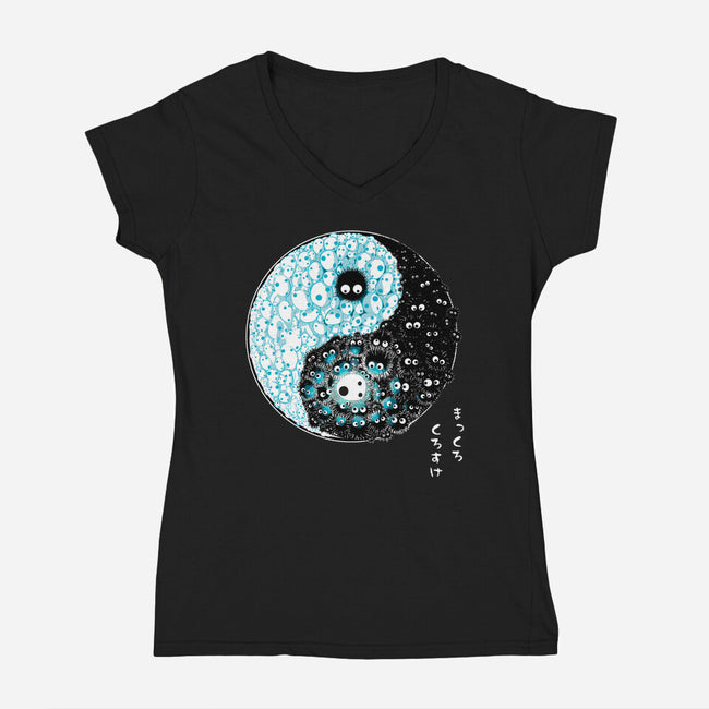 Dancing Forces-womens v-neck tee-Harantula