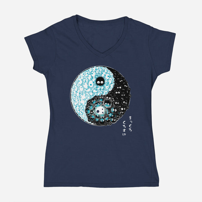 Dancing Forces-womens v-neck tee-Harantula