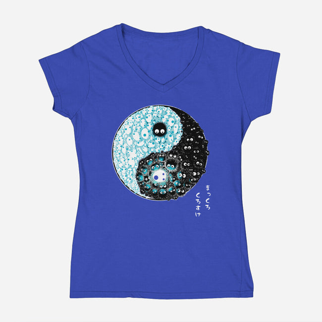 Dancing Forces-womens v-neck tee-Harantula
