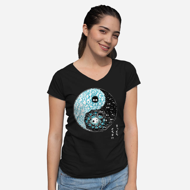 Dancing Forces-womens v-neck tee-Harantula