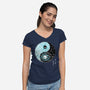 Dancing Forces-womens v-neck tee-Harantula