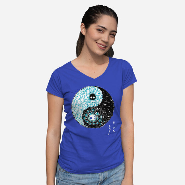 Dancing Forces-womens v-neck tee-Harantula