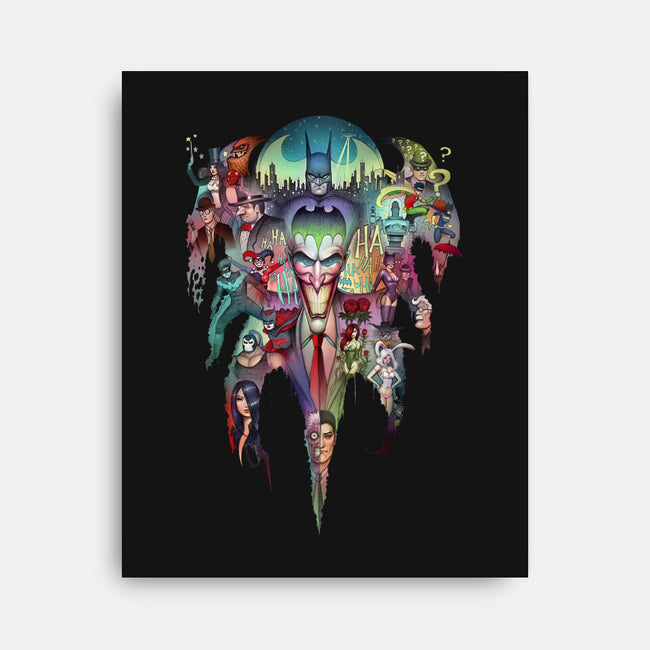 Dark Collage-none stretched canvas-Zeeee